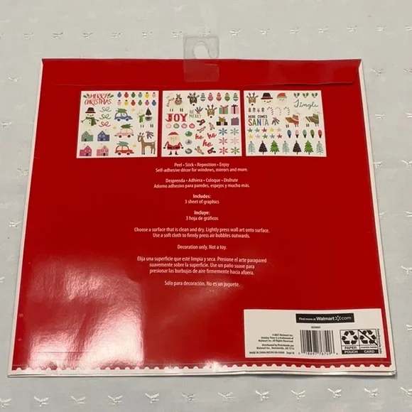 Holiday Time Window Car Clings 100 Adherible Clings - Picture 2 of 4